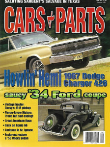 CARS & PARTS 2001 SEPT - HEMI '67 DODGE CHARGER 426,'34 FORD COUPE,'18 CHEVY PU